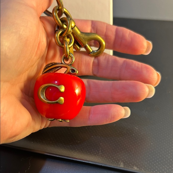 Coach Red Apple Charm with Gold Detail - Picture 8 of 13